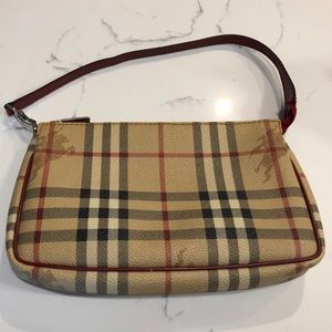 Authentic Burberry Haymarket Check Pochette